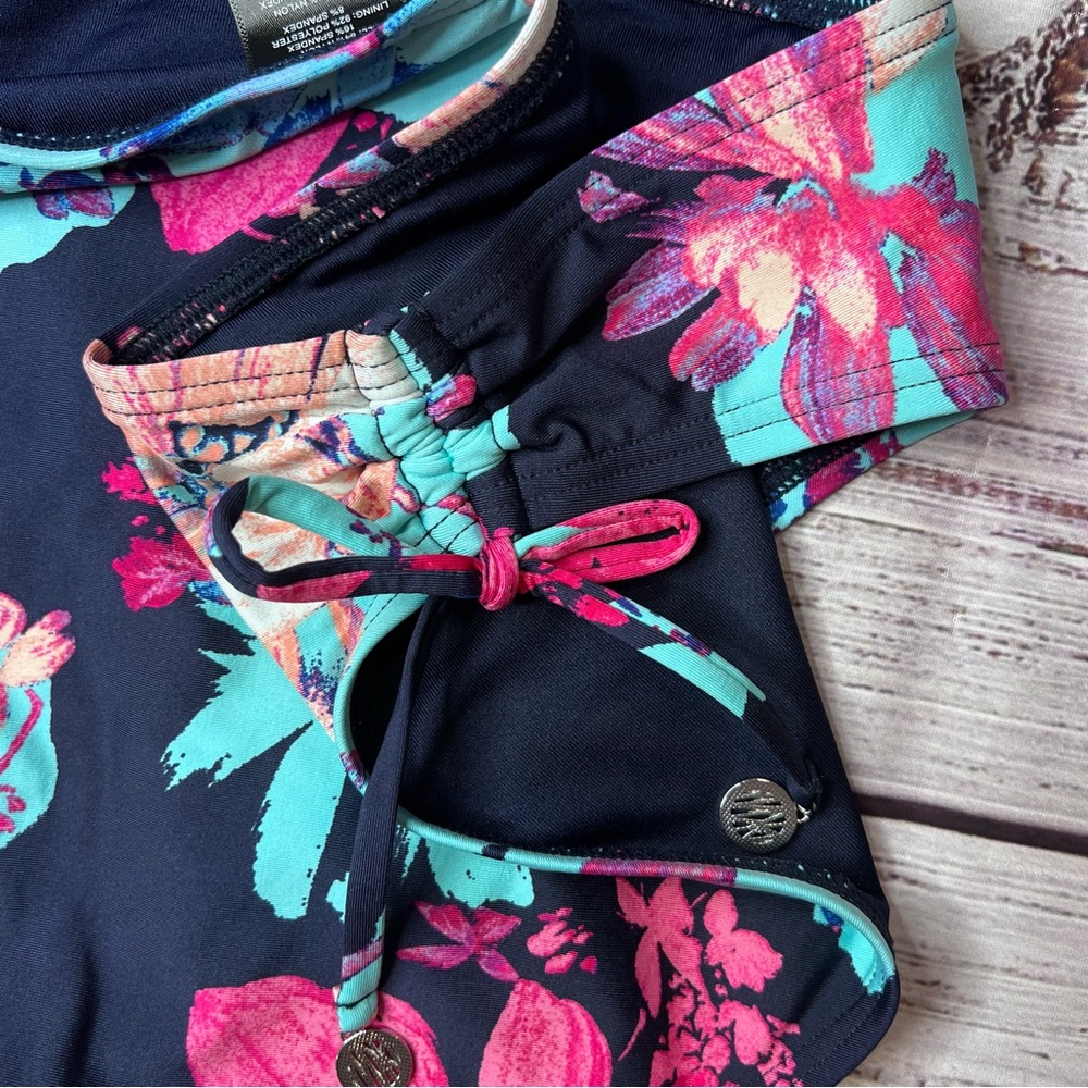 DKNY Floral Bikini Swim Bottom Navy - Picture 6 of 6